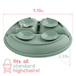 ChériKid Suction Plates for Baby, Toddlers - FEATURES SUPER STRONG QUADRUPLE SUCTION - 100% Food Grade Silicone Toddler Plates with Suction - Unbreakable Divided Kids Baby Plates