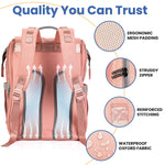 PILLANI Baby Diaper Bag Backpack - Baby Bags for Girls - Diaper Backpack - Large Pink Diaper Bags for Baby Girl w/Changing Pad - Baby Gifts for Girls, Baby Girl Gifts, Newborn Essentials Stuff for Mom