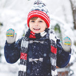 3 Pairs Kids Knitted Mittens Toddler Winter Gloves Boys Full Finger Warm Mittens (3 Pairs-Car)