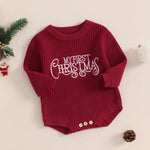 Adobabirl Baby Girl Boy Knitted Sweater Bubble Romper Long Sleeve Jumpsuit Festival Outfit Fall Winter Spring Clothes