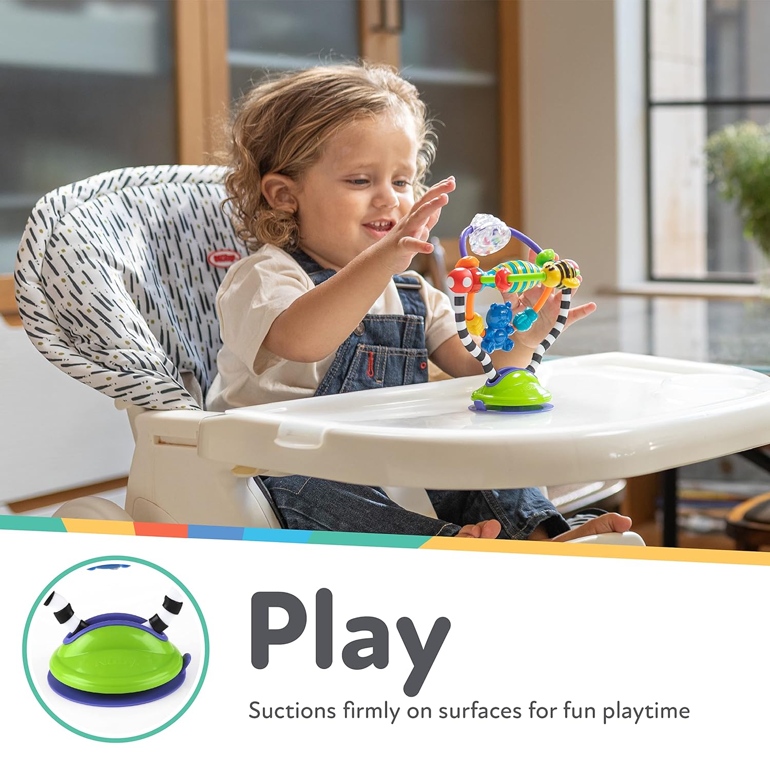 Nuby Silly Spinwheel Toy with Suction Base - Interactive High Chair Toy for Babies and Toddlers - 6+ Months