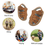 Neband Baby Girl Boy Sandals, Premium Soft Anti-Slip Sole Infant Baby Sandals 12-24Months Summer Casual Beach Shoes Bowknot Princess Dress Flats Prewalker First Walker Shoes