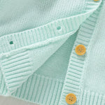 Toddler Baby Girl Sweater Floral Cardigan Knit Long Sleeve Coat Cute Fall Winter Outfits Clothes Infant Newborn (Aqua Blue, 6-9 Months)