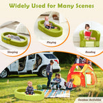 Toddler Travel Bed-Portable Toddler Bed, Foldable 2-in-1 Travel Toddler Bed Kids Sofa, Soft Foam Toddler Cot with Washable Cover, Convertible Sofa Bed for Toddler and Kids for Indoor&Outdoor Use
