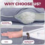 PILLANI Pregnancy Pillows for Sleeping - V C U Shaped Full Body Pillows for Adults with Removable Washable Cover, 57inch Cooling Maternity Pillow for Pregnant Women, Support for Back Belly Legs