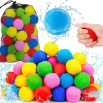 Jishi 48Pcs Reusable Water Balls, Kids Summer Outdoor Toys, Outside Activity Games for Backyard Yard Beach Pool Party Favors, Summer Water Fun Toddler Outdoor Play Toys for Boys Girls Ages 3+ Year Old