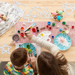 12 Pcs Drawing Stencil Geometric Stencils Circle Square Heart Star Template Set for Painting Basic Shape Tracing Stencils Simple Drawing Stencils for Classroom Painting DIY Craft