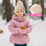 Baby Beanie Hats with 2-Pack,Warm Winter Hats for Boys and Girls,Infant Fleece Lined Toddler Baby Hats for 0-36 Month