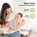 5-Pack Muslin Burp Cloths Baby Boy, Girl - Very Absorbent Baby Burp Cloth Rags, 8-Layers Viscose Derived from Bamboo Cotton Muslin Towel, Super Soft Spit Up Rags, No Shrink Washcloths (Lunaris)