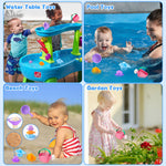 Fajiabao Baby Bath Toys for Kids Ages 1-3 Toddler Bath Toys Mold Free for 2-4 Bathtub Sand Beach Pool Water Toys for 1+ Year Old Girl Gifts 5 PCS (Color Random)