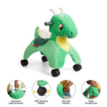 Radio Flyer Jade The Magical Dragon with Interactive Lights and Sounds, Ride On Toy for Toddlers Ages 1-3, Green Dragon Toy for Kids, Medium