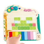 Hape Dynamic Pixel Piano - 3-in-1 Interactive Wooden Piano Toy for Toddlers Age 1-6, Musical Sensory Toy with LED Pixel Art Screen, Guided Melodies & Animal Sounds, Early Learning Educational Gift