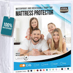 Utopia Bedding Waterproof Mattress Protector Queen Size, Premium Terry Mattress Cover 200 GSM, Breathable, Fitted Style with Stretchable Pockets (White)