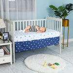 YCDTMY 3 Piece Crib Bedding Set for Boys - Baby Crib Dinosaur Bedding Set with Fitted Crib Sheet, Dust Ruffle Comforter, for Newborn, Infant & Toddler