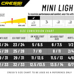 Cressi Mini Light, Azure, 29/31