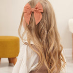 doboi 8PCS Baby Girls Hair Clips Fable Hair Bows Cotton Linen Bows for Girls Hair Accessories for Baby Toddlers Kids