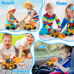 Toddler Toys for Ages 2-4, Kids Toys for 2 3 Year Old Boy Girls,Dump Truck Cement Mixer Excavator Toy Cars Set, BPA Free, Phthalates Free, PVC, Outdoor Toddler Boy Toys Birthday
