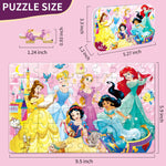 Kids Puzzle Ages 3-8, 60 Piece Jigsaw Puzzles in Metal Box, Educational Learning Toys for Boys and Girls, Premium Puzzle Games