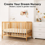 KeaBabies 2-Pack Fitted Crib Sheets for Boys, Girls, Baby - Soft Bamboo Viscose Cotton, 52x28 Standard Crib Mattress Sheets, Toddler Bed Mattress Cover, Gender Neutral, Breathable,Durable (Wild Fawn)