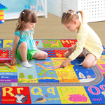 Flagover Kids Rug for Playroom Classroom, ABC Alphabet Numbers Play Toddlers Rugs, 3x5 Learning Educational Bedroom Floor Mat, Washable Baby Carpet for Boys Room, Nursery, Preschool, Daycare