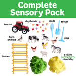 Creativity for Kids Sensory Pack: Farm, Sensory Toys for Toddlers, Pretend Play Farm Animals for Kids, Toddler Travel Toys & Spring Crafts (Ages 3+)