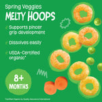 Earth's Best Organic Melty Hoops, Bite-Sized Snacks for Babies 8 Months and Up, Spring Veggie, 0.32 Ounce Individual Bags (Pack of 4)