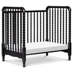 Davinci Jenny Lind 3-in-1 Convertible Mini Crib in Ebony, Removable Wheels, Greenguard Gold Certified