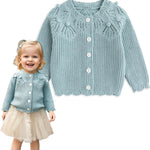 Simplee kids Baby Cardigan Cable Knit Toddler Cardigan Long Sleeve Fall Winter Open Front Knit Sweaters