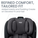 Britax Poplar S Convertible Car Seat, 2-in-1 Car Seat with Slim 17-Inch Design, ClickTight Technology, Stone Onyx