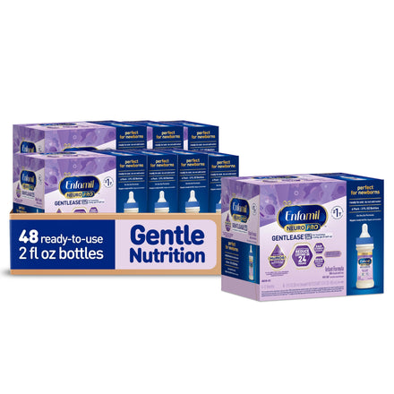 Enfamil Gentlease baby formula boxes on a white background