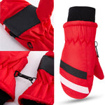 CLeemuziN Kids Stripe Thicken Snow Mittens Glove for Toddler Winter Warm Ski Gloves for 2-5T Baby Boys Girls