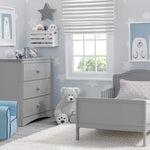 Delta Children Bennett Wood Toddler Bed - Greenguard Gold Certified, Grey