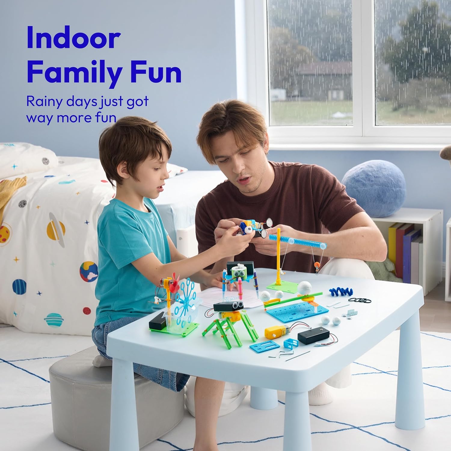 Klever Kits 6 in 1 Electric Robot Kits, Make Your Own Stem Toys for Ages 8-13, Stem Activities Educational Science Kits for Boys and Girls Birthday Gifts