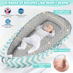 URMYWO Baby Lounger - Baby Lounger for Newborn 0-24 Months, Breathable & Soft Cotton Baby Nest Cover Infant Lounger, Babies Newborn Essentials Gifts, Portable Baby Floor Seat for Home and Travel