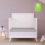 Dream On Me Snuggles Extra Firm Dual-Sided Baby Crib Mattress with Breathable Fabric, Water & Odor Resistant, GREENGUARD Gold Certified, Fits Mini & Portable Cribs (38”x 24”x 3”) - Grey
