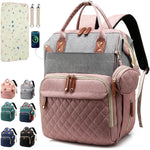 Diaper Bag Backpack Baby Bag, Baby Girl Boy Diaper Bag for Dad Mom with Pad, 16 Pockets, Pacifier Case, Large Diaper Bags Unisex for Travel (Colorful)