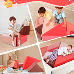 Heypappy Kids Play Sofa, Tangram Square Puzzles Couch Furniture, Modular Kids Play Couchs Furniture, Puzzle Solving Couch Building Fort for Playroom Bedroom Boys Girls Teens, Glow