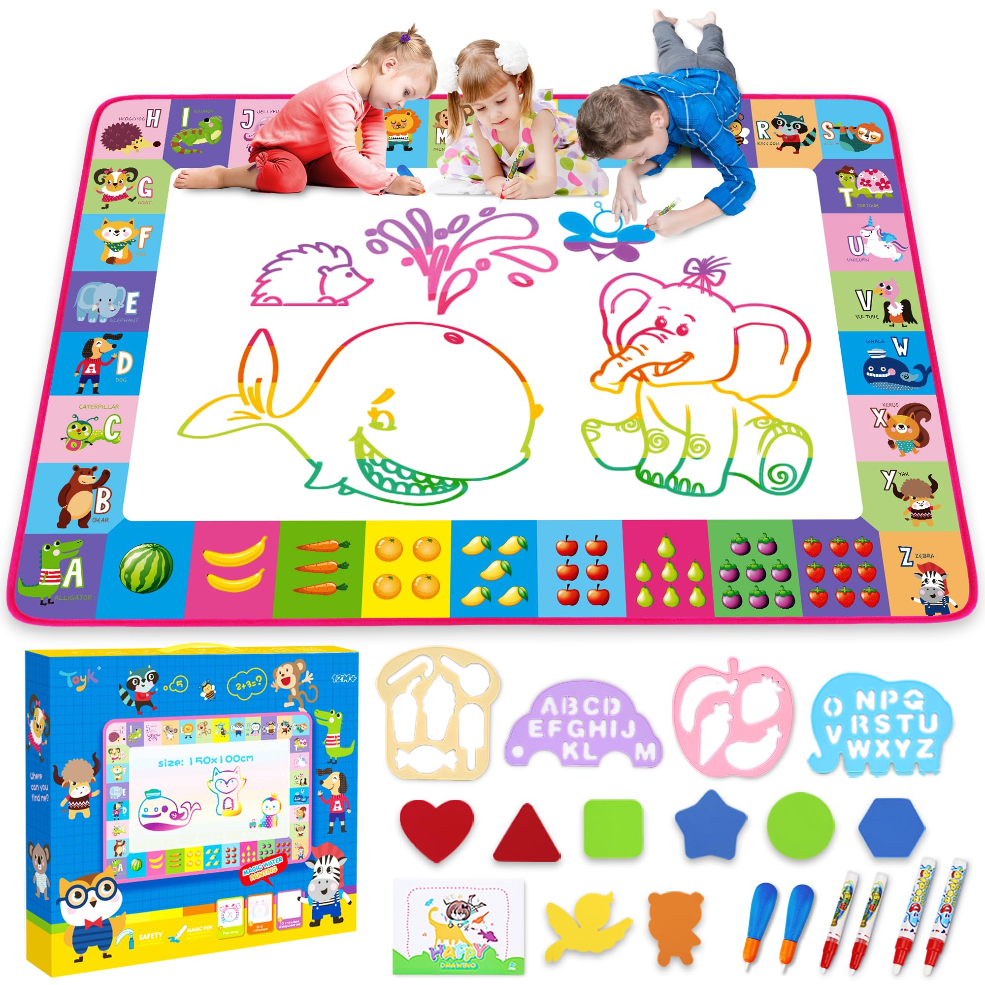 Water Doodle Mat - Kids Painting Writing Doodle - Play Mats - Toyk ...