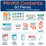 KeepGoing Small Travel First Aid Kit Kids – 60 Pc. Mini First Aid Kit for Purse, Diaper Bag, & Backpack with Latex-Free Bandages – 4 Oz., & 4.5 x 3.5 x 2 in, TSA-Approved