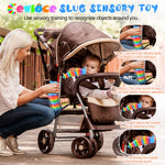 Cevioce Fidget Slug Toy, Sensory Slug Fidget Toys for Kids & Adults, 1 PC Autism Sensory Toys for Children Toddlers, Toddler Toys 3+ Year Old, Easter Basket Stuffers Gifts for Kids Boys Girls E