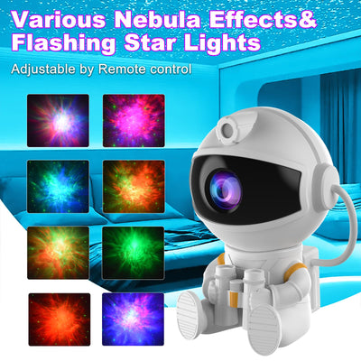 Astronaut Galaxy Night Light Projector for Bedroom - Star Lights Ceiling Projector with Remote Control & Timer, Upgrade LED Starry Lamp for Kids Boys Girls Room Decor, Unique Christmas Birthday Gifts