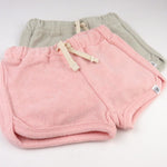 HonestBaby Multipack Shorts 100% Organic Cotton for Infant Baby and Toddler, Boys, Girls, Unisex, Pink/Tan, NB