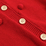 Simplee kids Baby Sweater Valentine's Day Cardigan Embroidery Knit Coat for Winter Spring for 12-18 Months