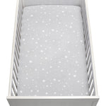 Newton Baby Fitted Crib Sheet (2-Pack) - Ultra Breathable and Soft, Organic Cotton, Fits All Standard Cribs, Stardust Grey & Plain White