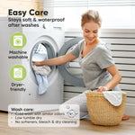 2-pk Waterproof Bassinet Sheets Girls, Boys, Cotton - 33x17 Universal Bassinet Mattress Pad Protector Cover, Compatible with Graco,Baby Delight,Chicco,Halo Bassinest Swivel Sleeper Fitted (Soft White)