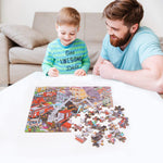 LELEMON Puzzles for Kids Ages 4-8,Fire Fighting 100 Piece Puzzles for Kids,Educational Kids Puzzles Jigsaw Puzzles in a Metal Box,Children 100 Piece Puzzle Games Puzzle Toys for Girls and Boys