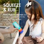 Boon Yuvi Sunscreen Applicator for Kids - Refillable and Spill Proof Kids Sunscreen Applicator with Soft Foam Sponge - Summer and Vacation Essentials - 3 Oz Travel Size - 1 Count
