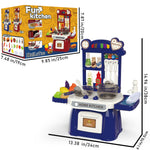 Kitchen Set for Toddler with Sound and Light，Pretend Cooking Food Set,Kids Kitchen Playset，Play Sink with Running Water and Electronic Induction Stove，Kitchen Accessories (red Kitchen Set)