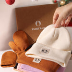 FURTALK Baby Beanie and Mittens Set Toddler Beanie Warm Winter Hat Gloves Newborn Boys Girls