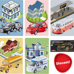 KIDAMI Die-cast Metal Toy Cars Set of 5, Openable Doors, Pull Back Car, Gift Pack for Kids (Official Car)
